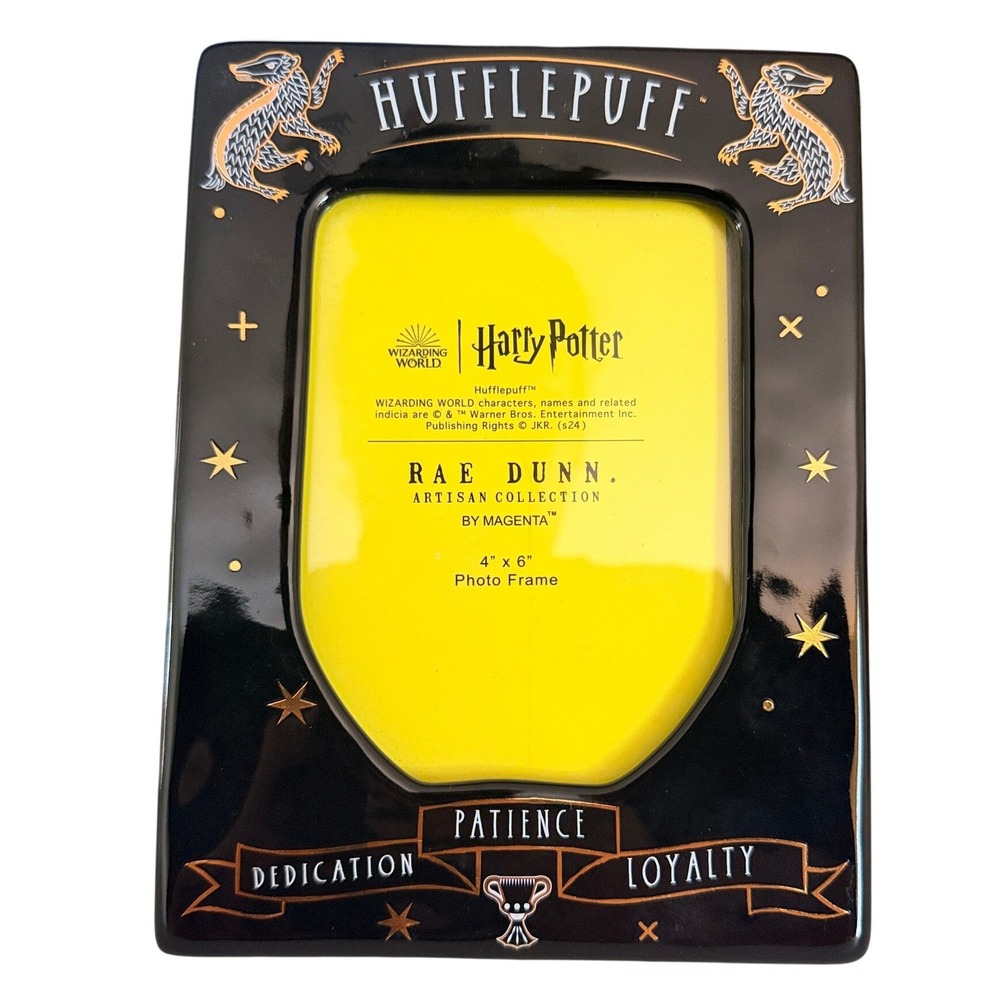 New! Rae Dunn x Harry Potter Wizarding World Hufflepuff Photo 4X6 Frame
